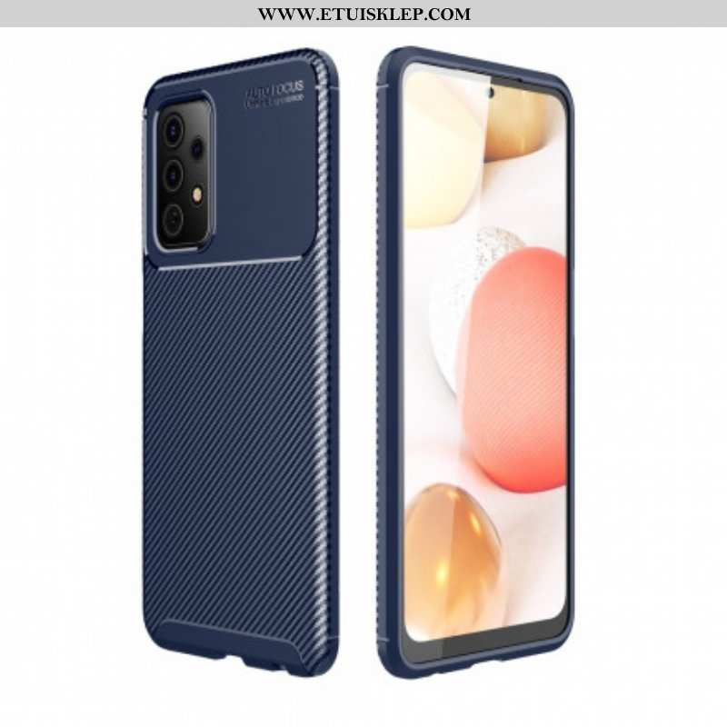 Etui do Samsung Galaxy A52 4G / A52 5G / A52s 5G Elastyczna Tekstura Włókna Węglowego